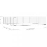 kültéri horganyzott acél kutyakennel 760 x 760 x 185 cm