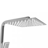 rozsdamentes acél dupla fejű zuhanyszett termosztáttal