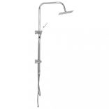 rozsdamentes acél dupla fejű zuhanyszett kézi zuhannyal