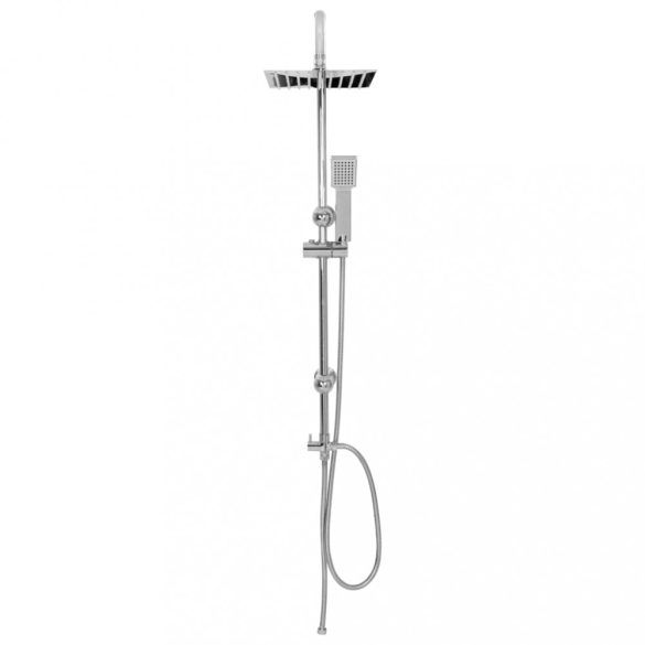rozsdamentes acél dupla fejű zuhanyszett kézi zuhannyal