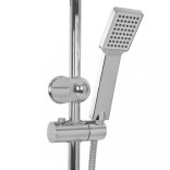 rozsdamentes acél dupla fejű zuhanyszett kézi zuhannyal