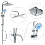 rozsdamentes acél dupla fejű zuhanyszett kézi zuhannyal