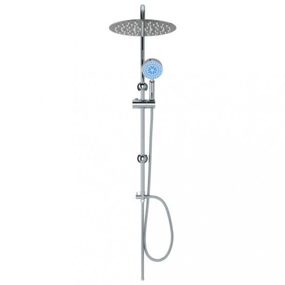 rozsdamentes acél dupla fejű zuhanyszett kézi zuhannyal