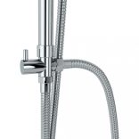 rozsdamentes acél dupla fejű zuhanyszett kézi zuhannyal