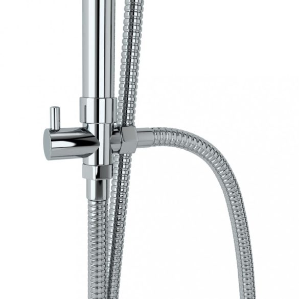 rozsdamentes acél dupla fejű zuhanyszett kézi zuhannyal