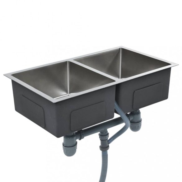 kézzel készített rozsdamentes acél konyhai mosogató