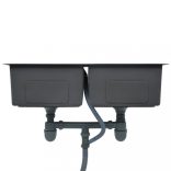 kézzel készített rozsdamentes acél konyhai mosogató