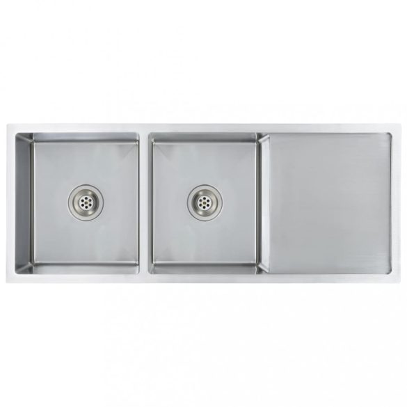 kézzel készített rozsdamentes acél konyhai mosogató