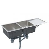 kézzel készített rozsdamentes acél konyhai mosogató