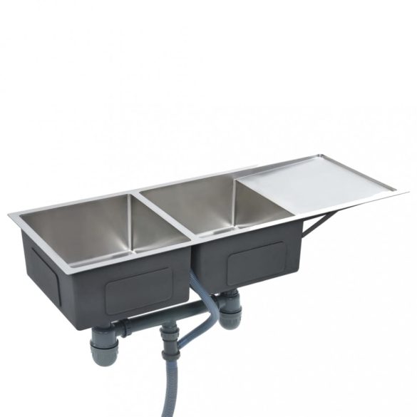 kézzel készített rozsdamentes acél konyhai mosogató