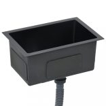 fekete kézzel készített rozsdamentes acél konyhai mosogató