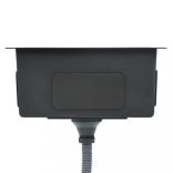 fekete kézzel készített rozsdamentes acél konyhai mosogató