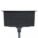 fekete kézzel készített rozsdamentes acél konyhai mosogató