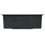 fekete kézzel készített rozsdamentes acél konyhai mosogató