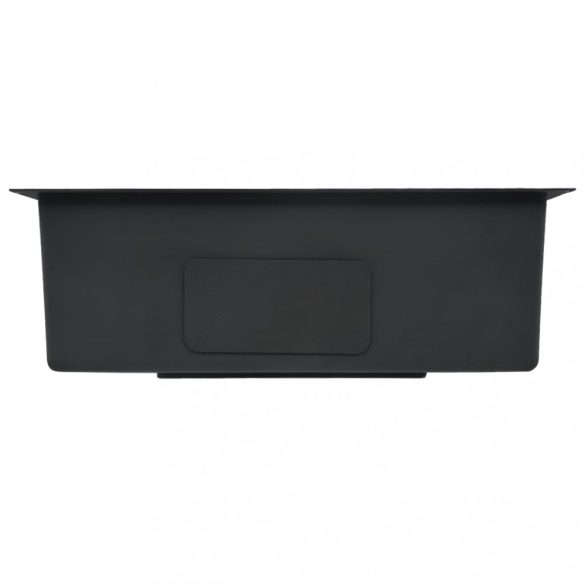 fekete kézzel készített rozsdamentes acél konyhai mosogató