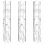 3 darab horganyzott acél gabion kosár 25 x 25 x 197 cm