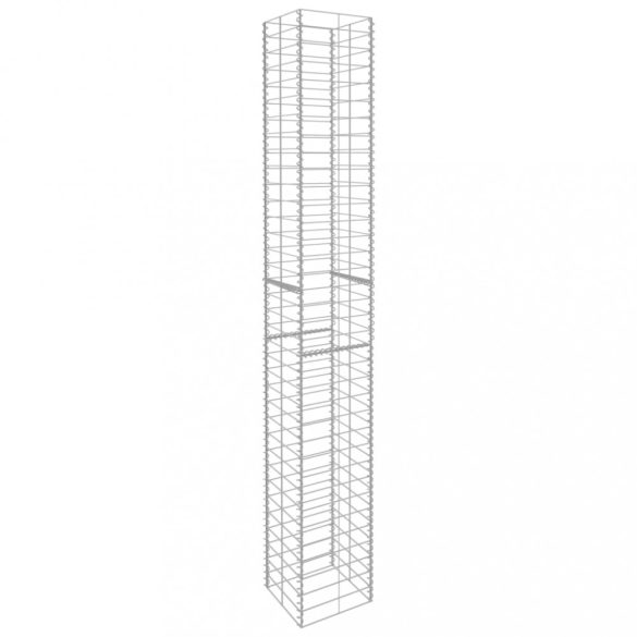 3 darab horganyzott acél gabion kosár 25 x 25 x 197 cm