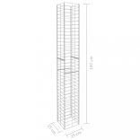 3 darab horganyzott acél gabion kosár 25 x 25 x 197 cm