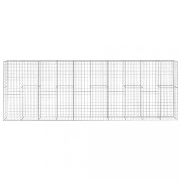 horganyzott acél gabion fal fedéllel 600 x 50 x 200 cm
