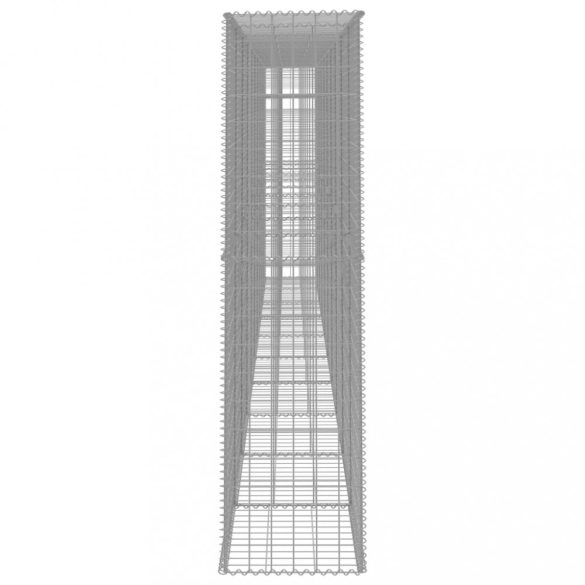 horganyzott acél gabion fal fedéllel 600 x 50 x 200 cm