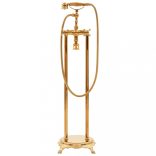 aranyszínű szabadon álló acél kádtöltő csaptelep 99,5 cm