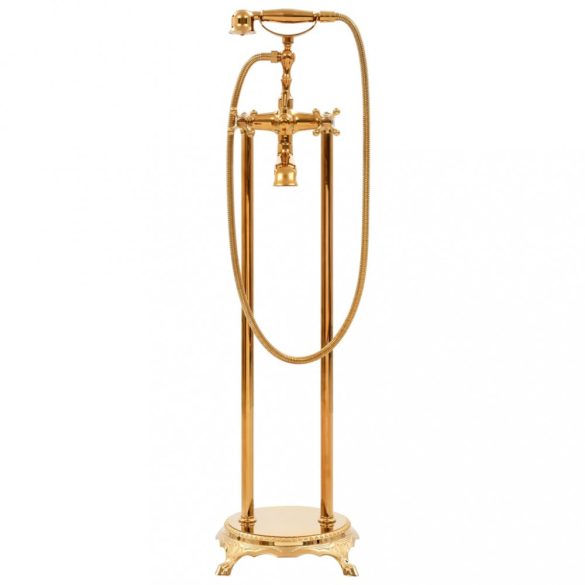 aranyszínű szabadon álló acél kádtöltő csaptelep 99,5 cm