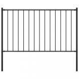fekete acél kerítéspanel Woerden oszlopokkal 1,7 x 0,75 m