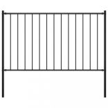 fekete acél kerítéspanel Woerden oszlopokkal 1,7 x 1,25 m