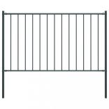 antracit színű Woerden acél kerítéspanel oszlopokkal 1,7 x 0,75 m
