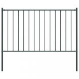 antracitszürke acél kerítéspanel Woerden oszlopokkal 1,7 x 1 m