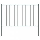 antracitszürke acél kerítéspanel Woerden oszlopokkal 1,7 x 1,25 m