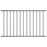 fekete porszórt acél kerítéspanel Woerden 1,7 x 1 m