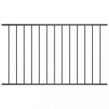 fekete porszórt acél kerítéspanel Woerden 1,7 x 1,17 m