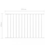 fehér porszórt acél kerítéspanel Woerden 1,7 x 1,17 m