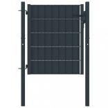 antracit PVC és acél kerítéskapu 100 x 81 cm