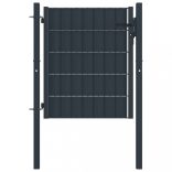 antracit PVC és acél kerítéskapu 100 x 100 cm