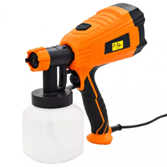 elektromos festékszóró pisztoly 3 szórófejjel 500 W 800 ml