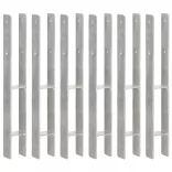 6 db ezüstszínű horganyzott acél kerítéshorgony 7 x 6 x 60 cm