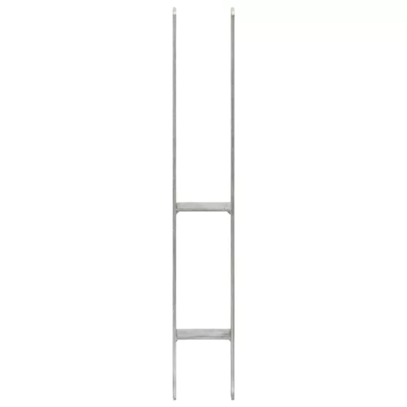 6 db ezüstszínű horganyzott acél kerítéshorgony 8 x 6 x 60 cm