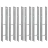 6 db ezüstszínű horganyzott acél kerítéshorgony 9 x 6 x 60 cm