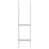 6 db ezüstszínű horganyzott acél kerítéshorgony 14 x 6 x 60 cm