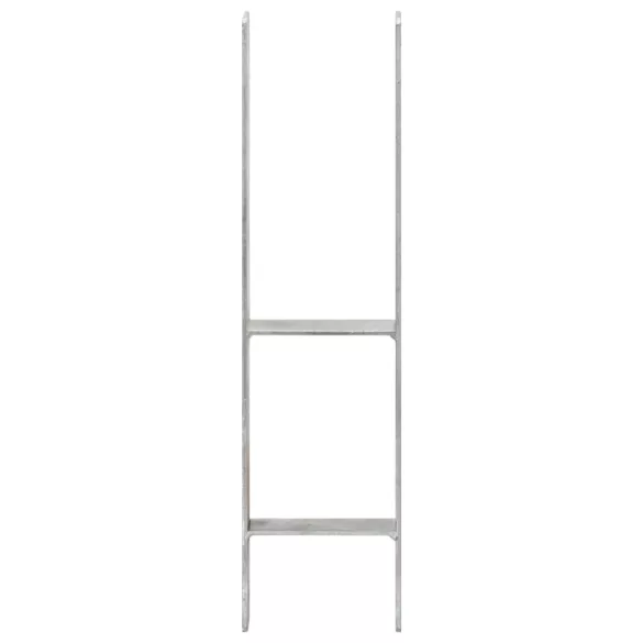 6 db ezüstszínű horganyzott acél kerítéshorgony 14 x 6 x 60 cm