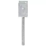 6 db ezüstszínű horganyzott acél kerítéshorgony 7 x 6 x 30 cm