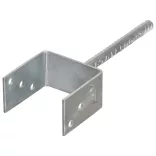 6 db ezüstszínű horganyzott acél kerítéshorgony 10 x 6 x 30 cm