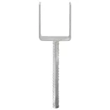 6 db ezüstszínű horganyzott acél kerítéshorgony 10 x 6 x 30 cm