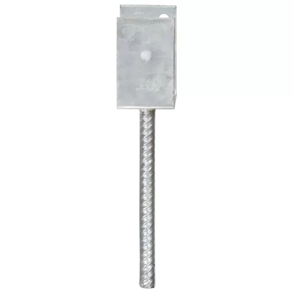 6 db ezüstszínű horganyzott acél kerítéshorgony 10 x 6 x 30 cm