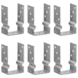 6 db ezüstszínű horganyzott acél kerítéshorgony 9 x 6 x 15 cm