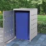 rozsdamentes acél keret gurítható szemeteskukához 240 liter