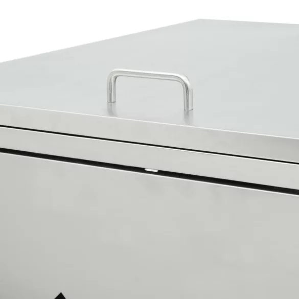 rozsdamentes acél keret gurítható szemeteskukához 240 liter