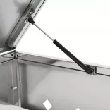 rozsdamentes acél keret gurítható szemeteskukához 240 liter